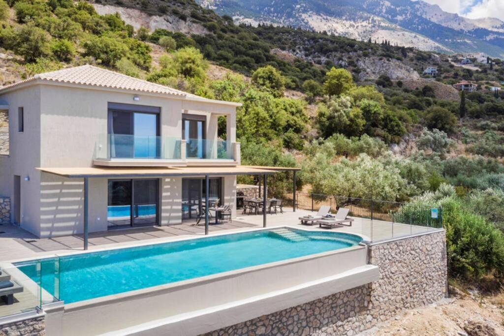 Color Villas-New Villa Green At Trapezaki With Private Pool Μουσάτα Εξωτερικό φωτογραφία